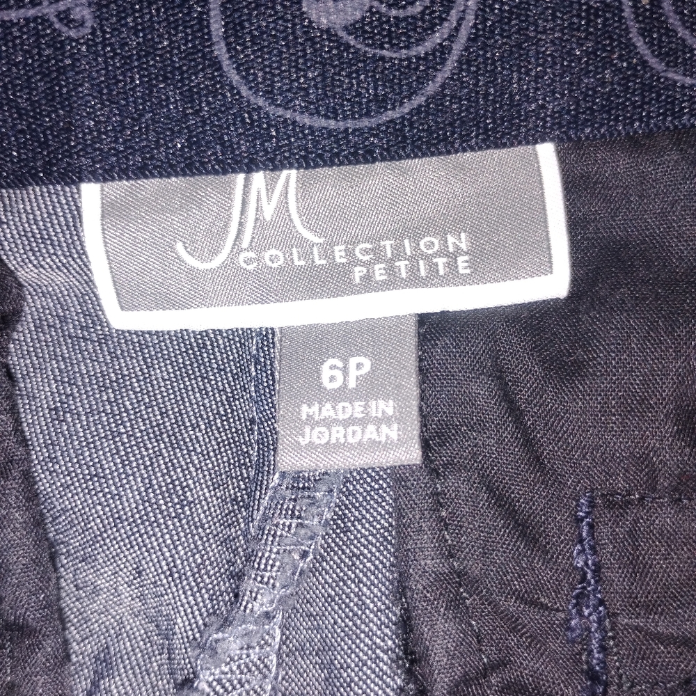 💙 NWOT Dark Blue Denim Jeans JM Collections 4P Casual Office Cocktails Meetings - Picture 3 of 3